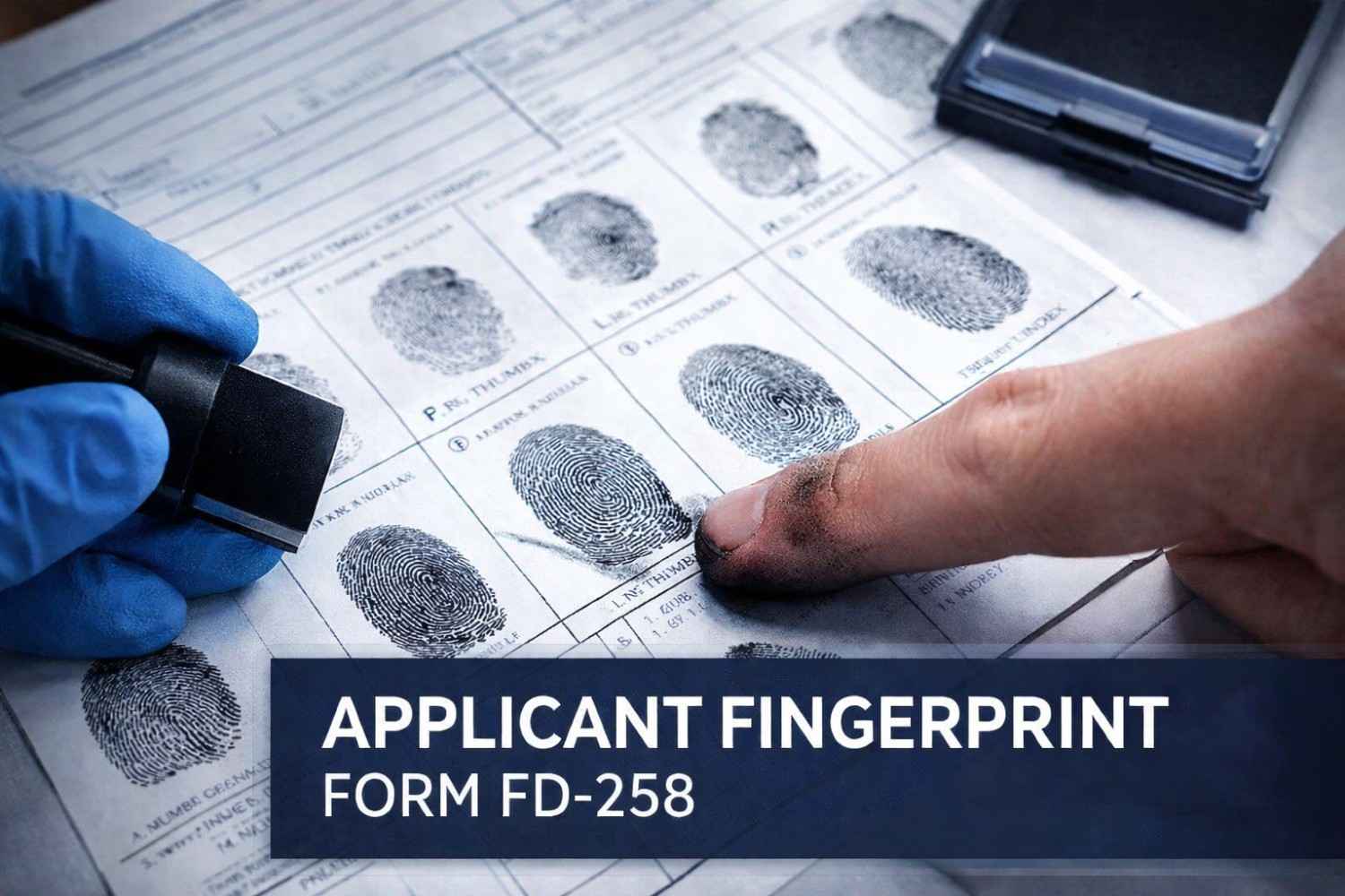 FD 258 fingerprint card