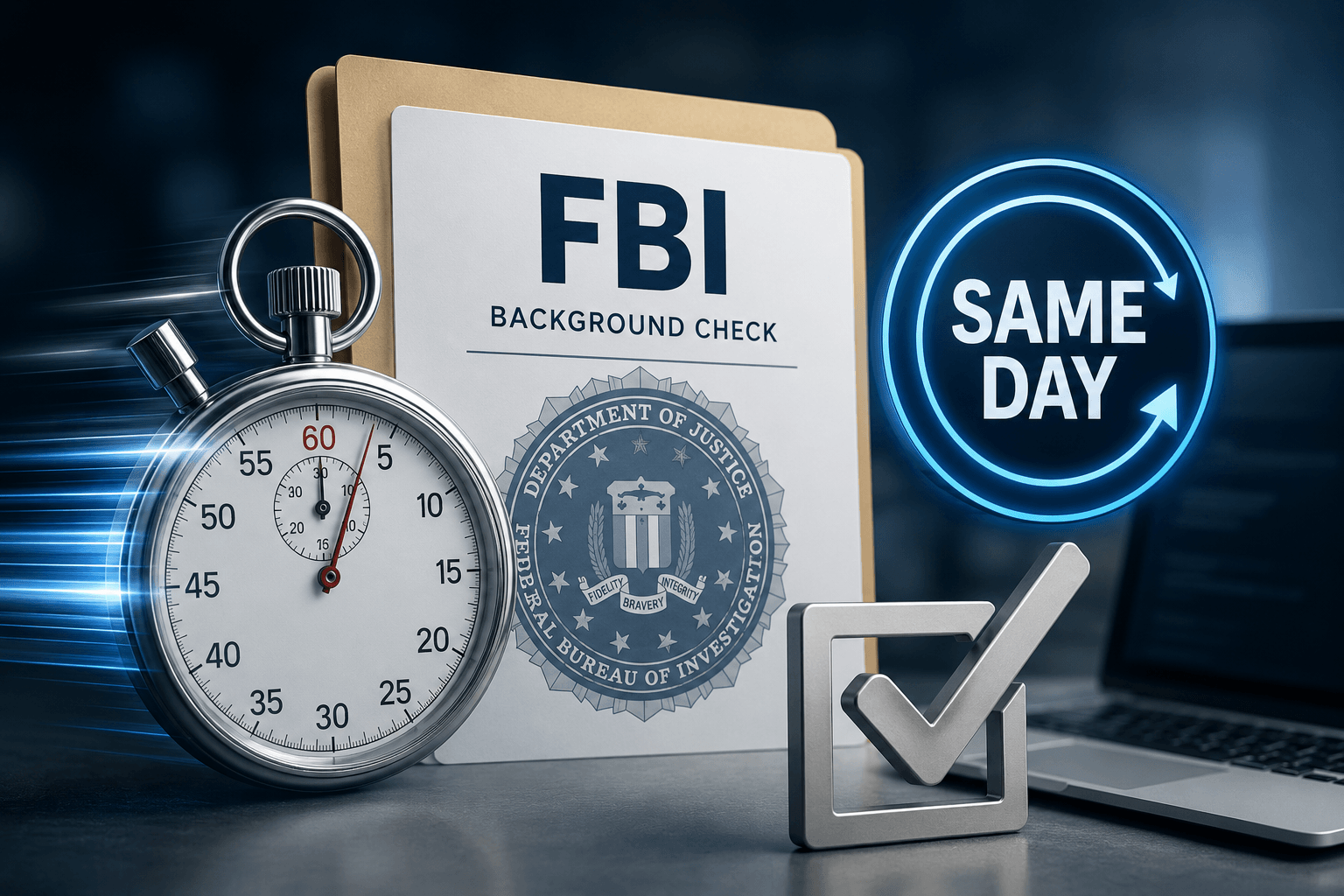 expedited FBI background check same day