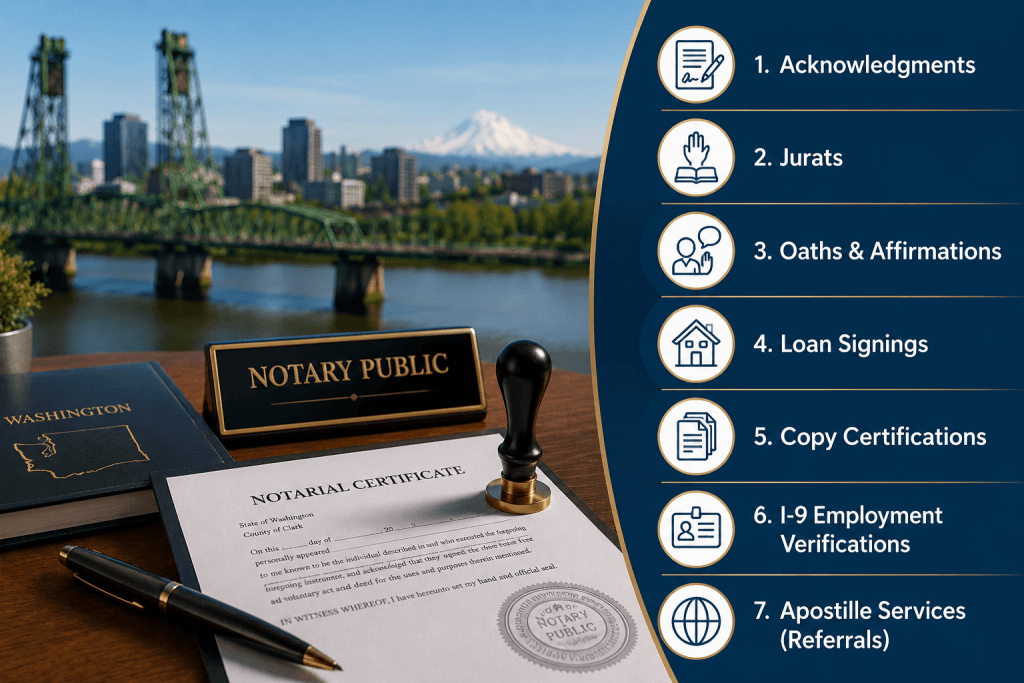 notary public Vancouver WA